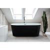 Castello Usa Scarlett 67" Acrylic Freestanding Bathtub in Black CB-03-67-B